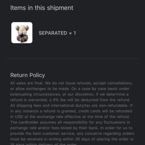 KAWS separated - Brown - Picture 4 of 4